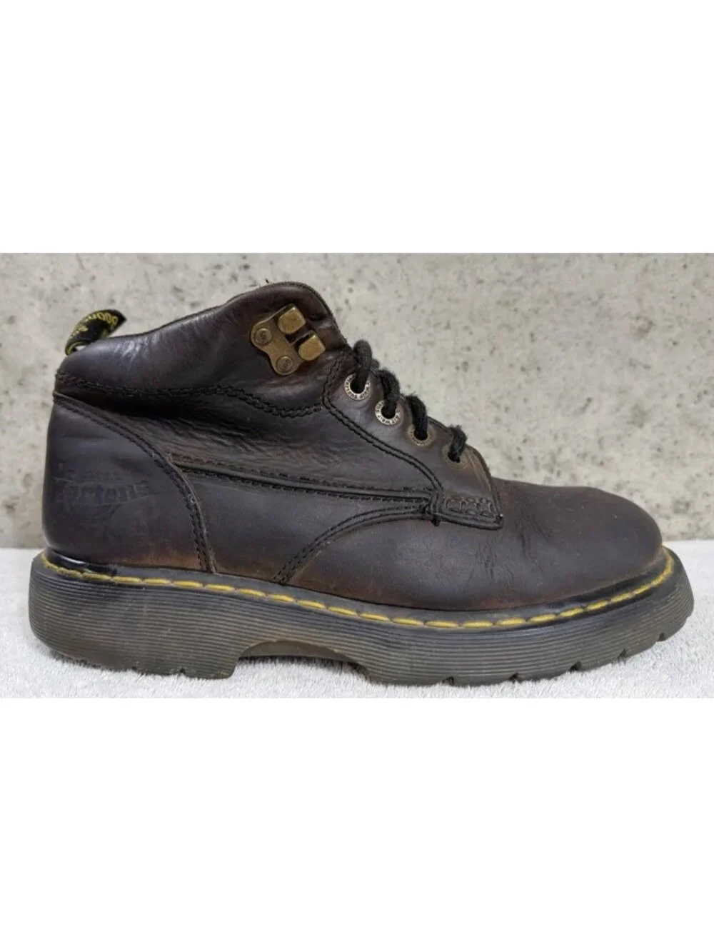 Dr. Martens Brown Leather Chukka Y2K Grunge Ankle Boots Men's US 10 Lace Up 8A19